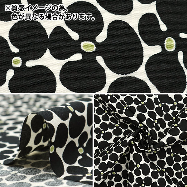 [Quantity starting from 5] Fabric "Usakono Cloth Broad Propeller Black x Shiro UP5940-C" COTTON KOBAYASHI