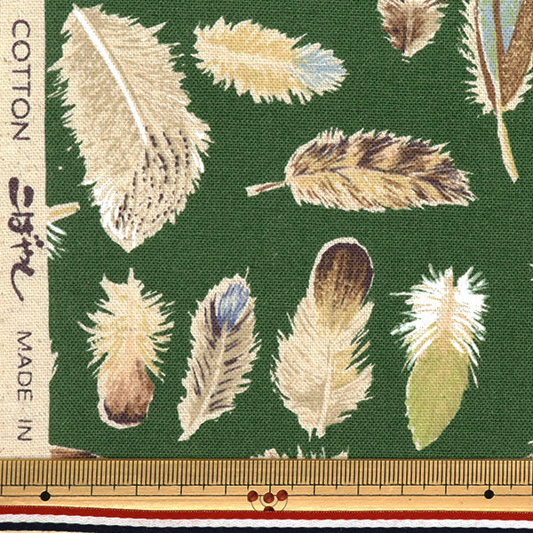 [Quantity starting from 5] Fabric "Cotton Linen Canvas Feather Midori KTS7092-C" COTTON KOBAYASHI
