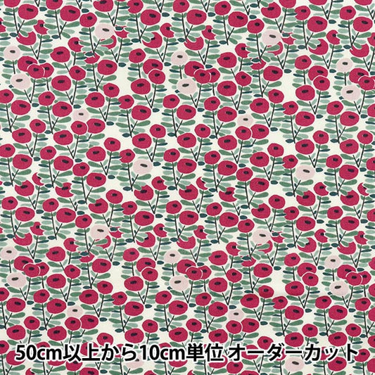 [数量从5开始] 织物 “宽阔的邦德花桑br骨KTS7102-A" COTTON KOBAYASHI