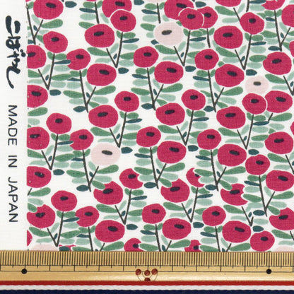 [Quantity starting from 5] Fabric "Broad Bonbon Flower Mulberry KTS7102-A" COTTON KOBAYASHI