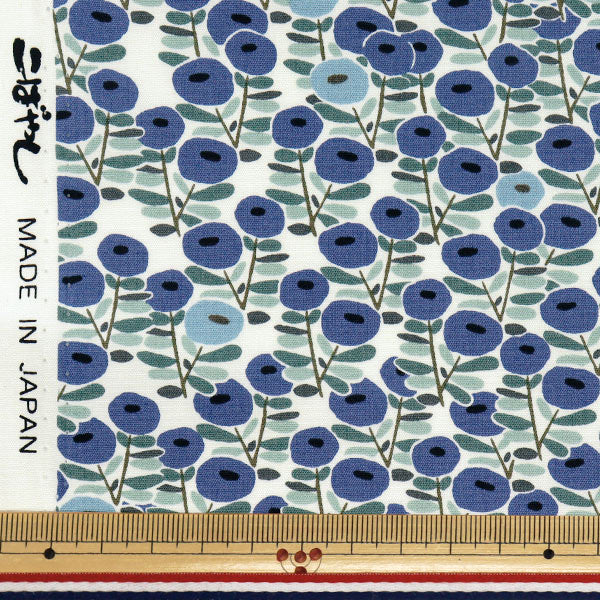 [Quantity starting from 5] Fabric "Broad Bonbon Flower Navy Blue KTS7102-B" COTTON KOBAYASHI