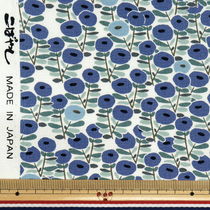 [Quantity starting from 5] Fabric "Broad Bonbon Flower Navy Blue KTS7102-B" COTTON KOBAYASHI