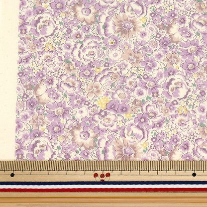 [Quantity starting from 5] Fabric "Broad Small Floral Purple KTS7104-E" COTTON KOBAYASHI