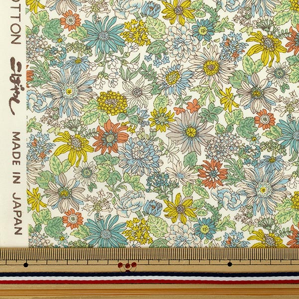 [Quantity starting from 5] Fabric "Broad Small Flower Pattern Yellow KTS7123-C" COTTON KOBAYASHI