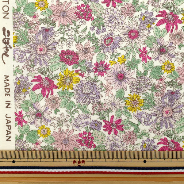 [Quantity starting from 5] Fabric "Broad Small Floral Purple KTS7123-D" COTTON KOBAYASHI