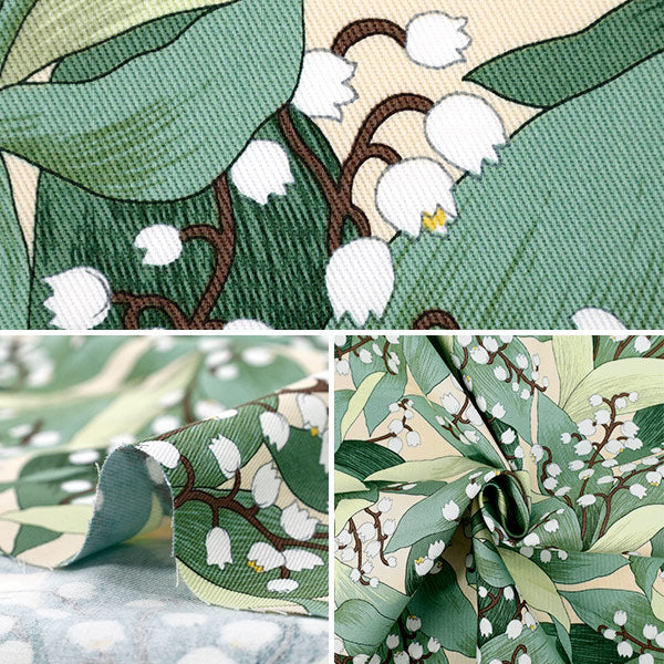 [Quantity starting from 5] Fabric "Twill Suzuran Ivory KTS7128-A" COTTON KOBAYASHI