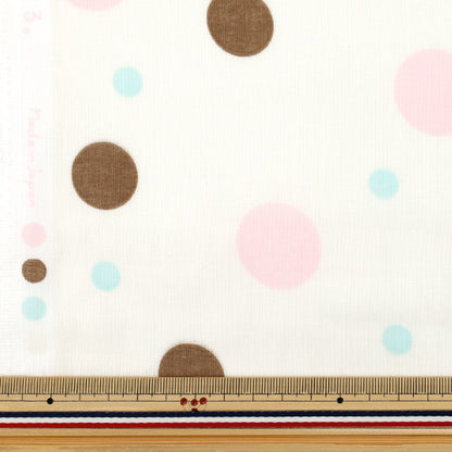 [Quantity from 5] Fabric 『double gauze Marumaru no Maru Chocolate Mint DMA-CMT"