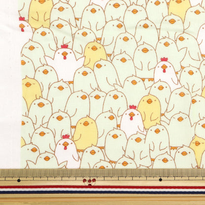 [From quantity 5] Fabric 『double gauze Animal Chick AP35413-2E"
