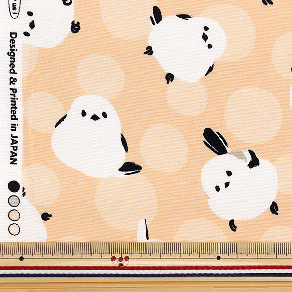 [From quantity 5] Fabric 『Oxford Animal Shimaenaga Orange AP45806-3B"