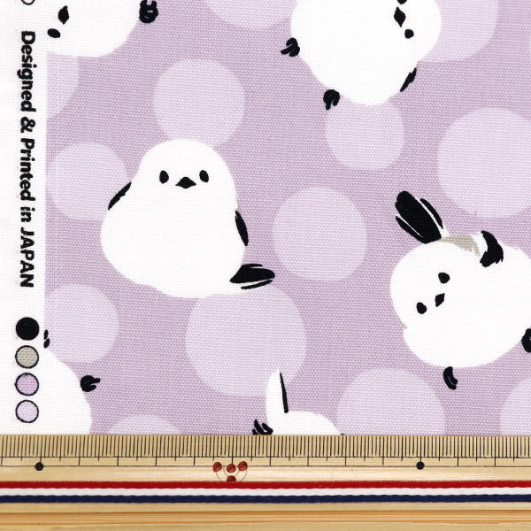[From quantity 5] Fabric 『Oxford Animal Shimaenaga Purple AP45806-3D"