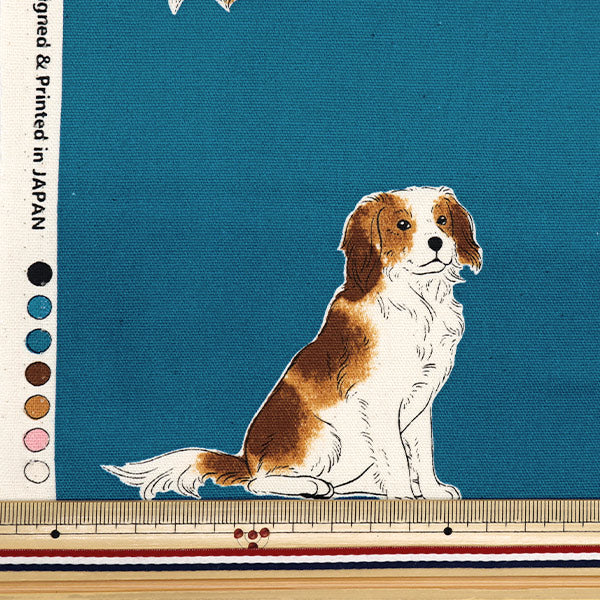 [From quantity 5] Fabric 『Oxford Dog Blue AP45110-2B"