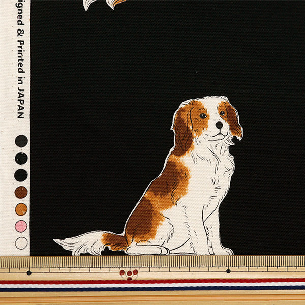 [From quantity 5] Fabric 『Oxford Dog Black AP45110-2E"