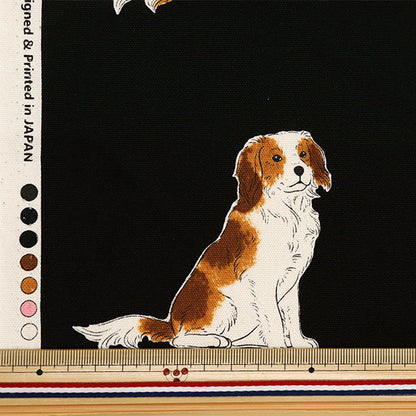 [From quantity 5] Fabric 『Oxford Dog Black AP45110-2E"