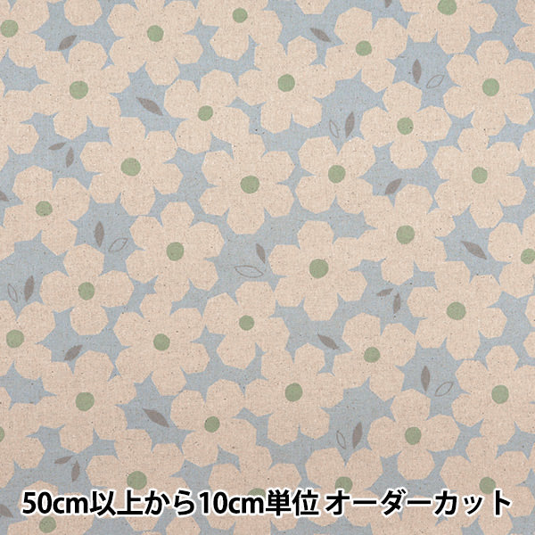 [來自數量5] 織物 棉花帆布斯堪的納維亞花卉圖案藍色AP4740-2C"