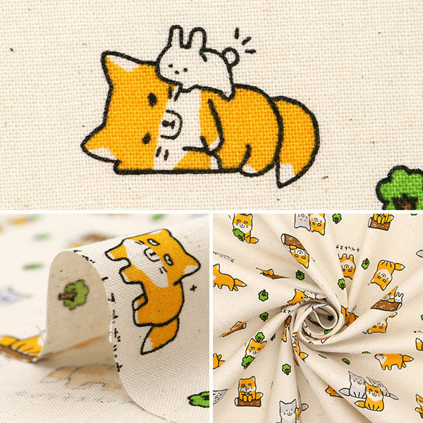 [Quantity starting from 5] Fabric 『Sheeting Little Animal World Tibetan Ghost Generated AP51105-2A"