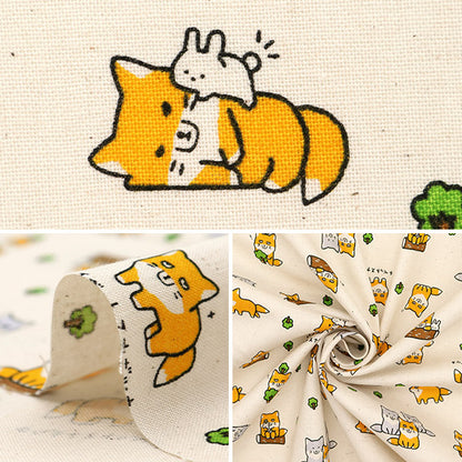 [Quantity starting from 5] Fabric 『Sheeting Little Animal World Tibetan Ghost Generated AP51105-2A"