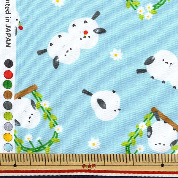 [Quantity starting from 5] Fabric 『Oxford Shima Enaga Sax AP51104-1C"