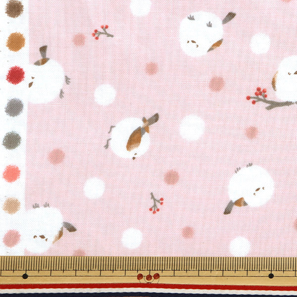 [Quantity starting from 5] Fabric 『Sheeting Snowflake Pink AP51202-1B"