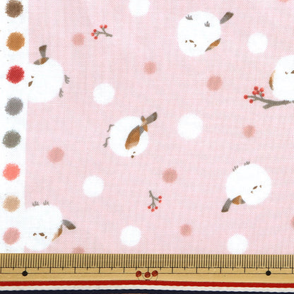 [Quantity starting from 5] Fabric 『Sheeting Snowflake Pink AP51202-1B"