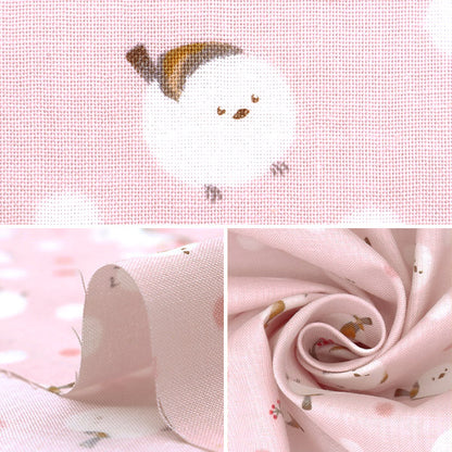 [Quantity starting from 5] Fabric 『Sheeting Snowflake Pink AP51202-1B"