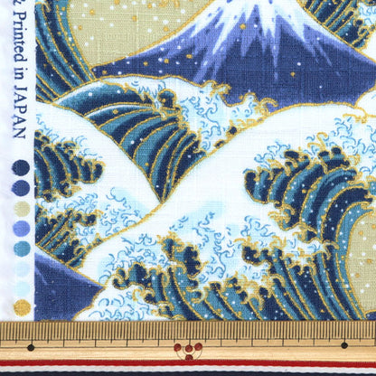 [数量从5开始] 织物 “ Dobby Wave Splash Kinari X Blue AP51903-A"