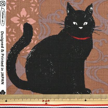 [Quantity starting from 5] Fabric "Dobby Kuroneko Red AP51103-1A"