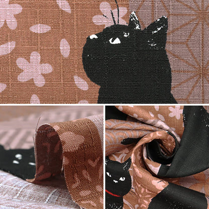 [Quantity starting from 5] Fabric "Dobby Kuroneko Red AP51103-1A"