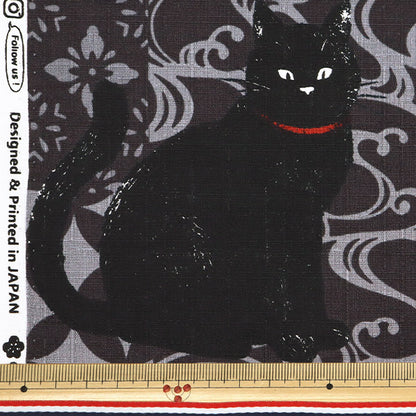 [Quantity starting from 5] Fabric "Dobby Kuroneko Black AP51103-1E"