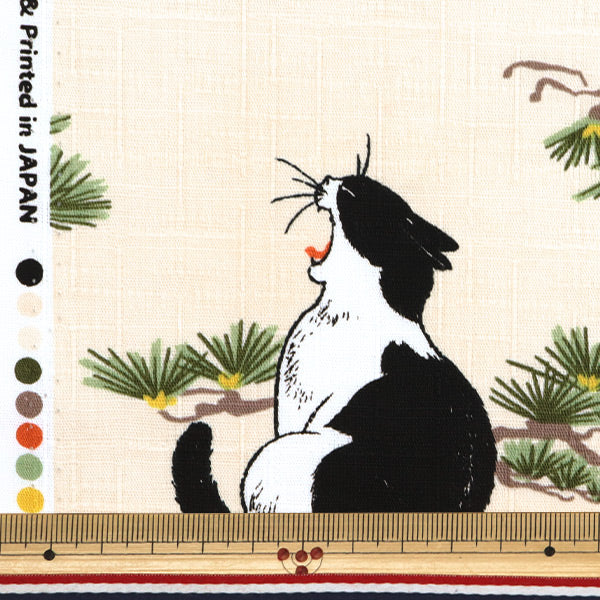 [Quantity starting from 5] Fabric "Dobby Hachiwareneko Ivory AP51103-2B"