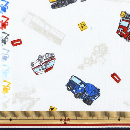 [Quantity starting from 5] Fabric "CB Print Kids Land Working Kuruma Ivory SP2511L-11A"