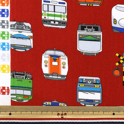 [Quantity starting from 5] Fabric "CB Print Kids Land Train Red SP2511L-12E"