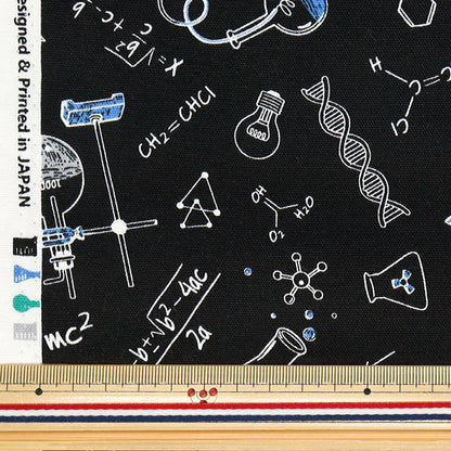 [Quantity starting from 5] Fabric 『Oxford Chemical Formula Black AP41404-E"