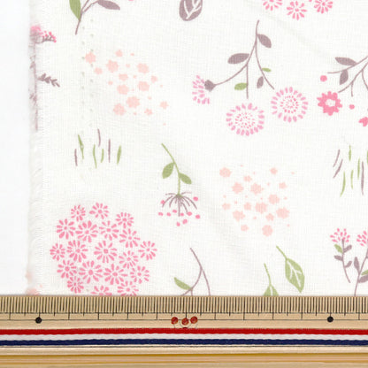 [Quantity starting from 5] Fabric 『Scare Print Botanical Flower Pink AP4750-1A"