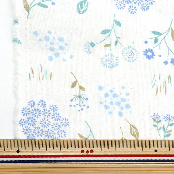 [Quantity starting from 5] Fabric 『Scare Print Botanical Flower Blue AP4750-1B"