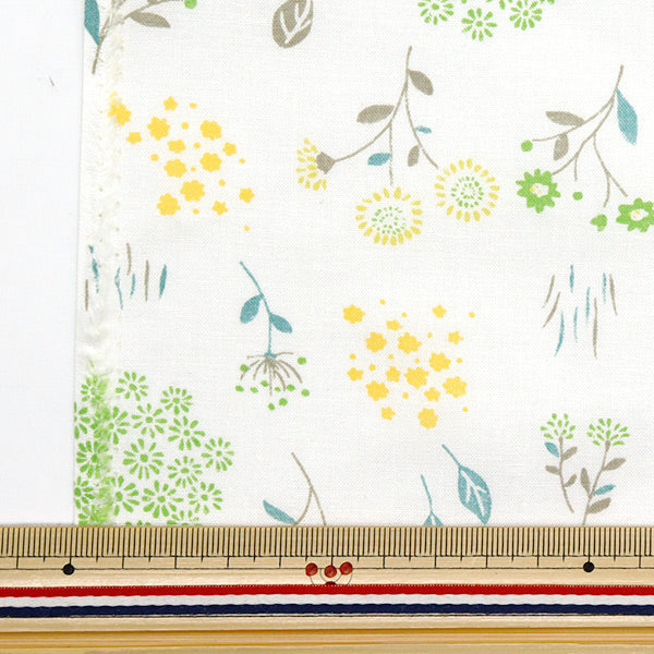 [Quantity starting from 5] Fabric 『Scare Print Botanical Flower Green AP4750-1C"