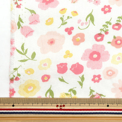 [Quantity starting from 5] Fabric 『Scare Print Botanical Flower Pink AP4750-2A"