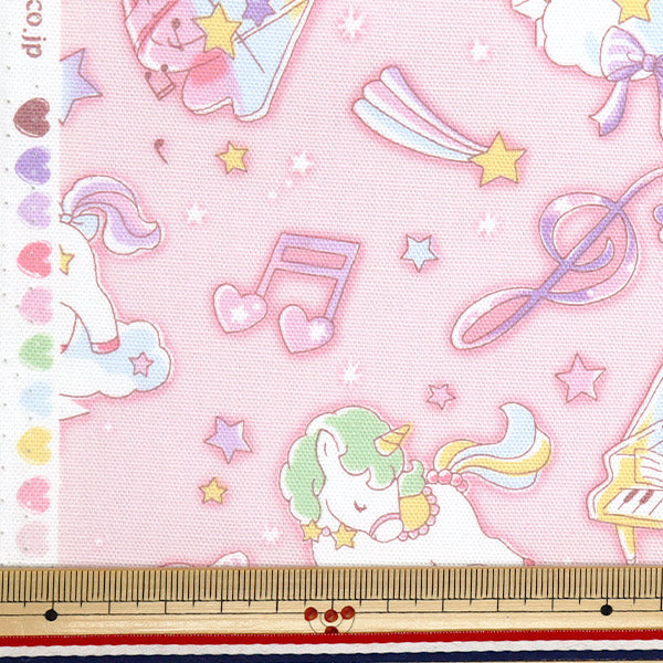 [Quantity starting from 5] Fabric 『Oxford Vanilla Pop Unicorn Melody Pink AP51203-1B"