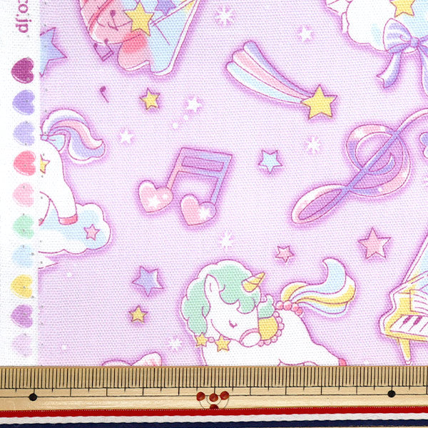 [Quantity starting from 5] Fabric 『Oxford Vanilla Pop Unicorn Melody Purple AP51203-1D"