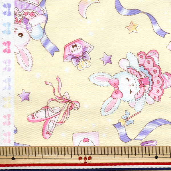 [Quantity starting from 5] Fabric 『Oxford Vanilla Pop Rabbit Ballerina Cream AP51203-2A"