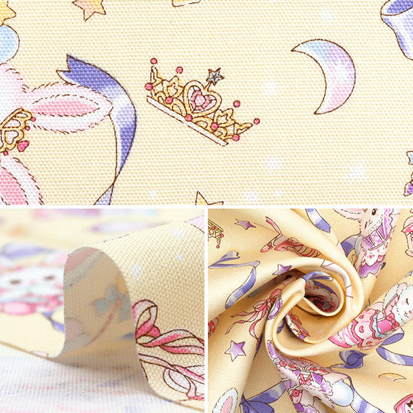 [Quantity starting from 5] Fabric 『Oxford Vanilla Pop Rabbit Ballerina Cream AP51203-2A"