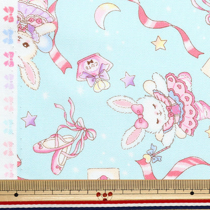 [Quantity starting from 5] Fabric 『Oxford Vanilla Pop Rabbit Ballerina Saxophone AP51203-2D"