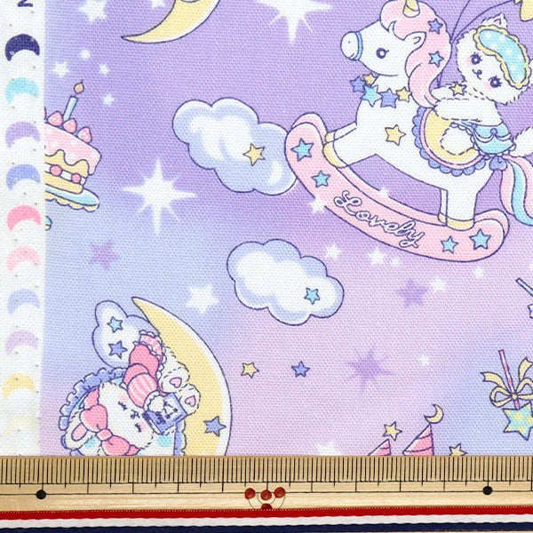 [Quantity starting from 5] Fabric 『Oxford Vanilla Pop Fancy Dream Purple AP51203-3E"