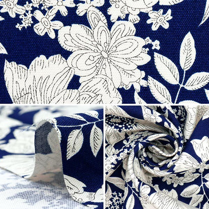 [Quantity starting from 5] Fabric 『Oxford Essential Garden Sunflower Navy AP51801-3E"