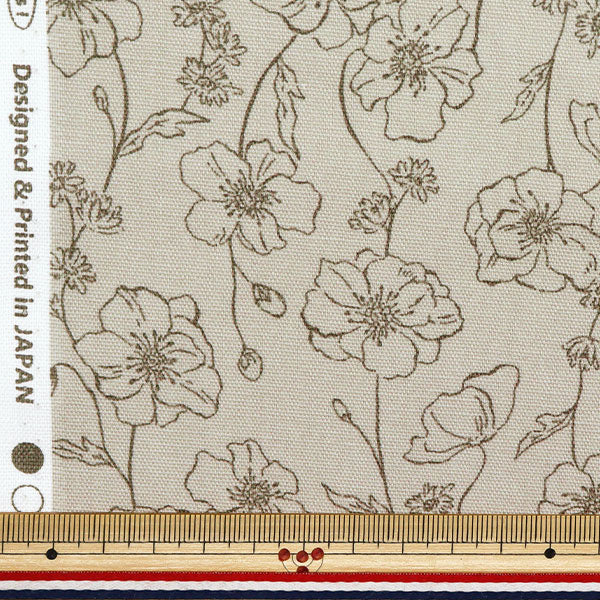 [Quantity starting from 5] Fabric 『Oxford Essential Garden Line Greige AP51801-4B"