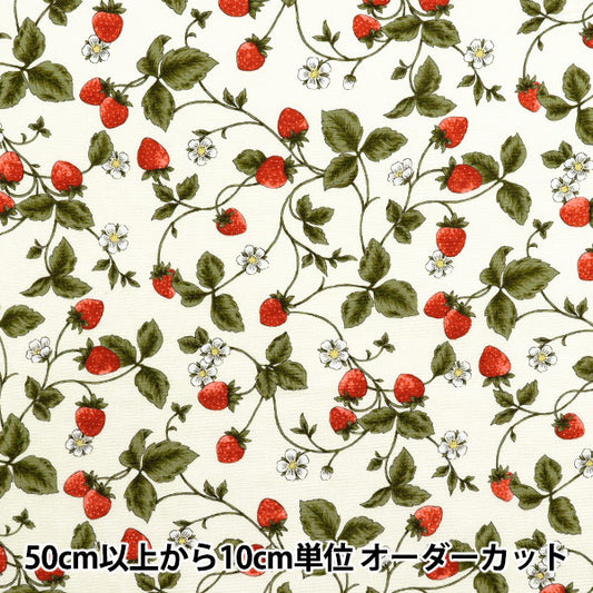 [Quantity starting from 5] Fabric 『Oxford Essential Garden Strawberry Off White AP51801-2A"