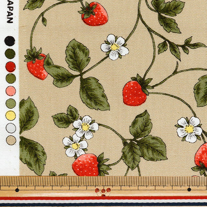 [Quantity starting from 5] Fabric 『Oxford Essential Garden Strawberry Beige AP51801-2B"