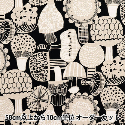 [Quantity starting from 5] Fabric "Cotton Linen Canvas Nordic Pattern Black x Kinari AP51901-2F"
