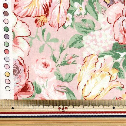 [Quantity starting from 5] Fabric 『Sheeting Lulu Bouquet Euphoria Pink RU2500-11B" Quilt Gate Quilt Gate