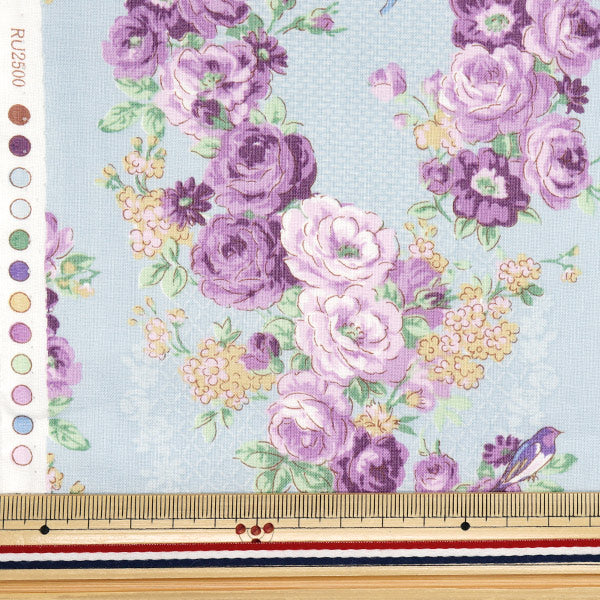 [Quantity starting from 5] Fabric 『Sheeting Lulu Bouquet Euphoria Saxophone RU2500-12C" Quilt Gate Quilt Gate