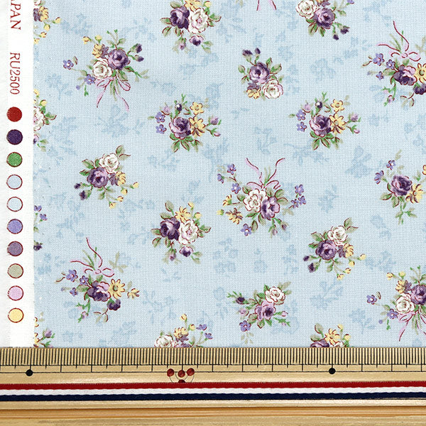 [Quantity starting from 5] Fabric 『Sheeting Lulu Bouquet Euphoria Saxophone RU2500-13C" Quilt Gate Quilt Gate